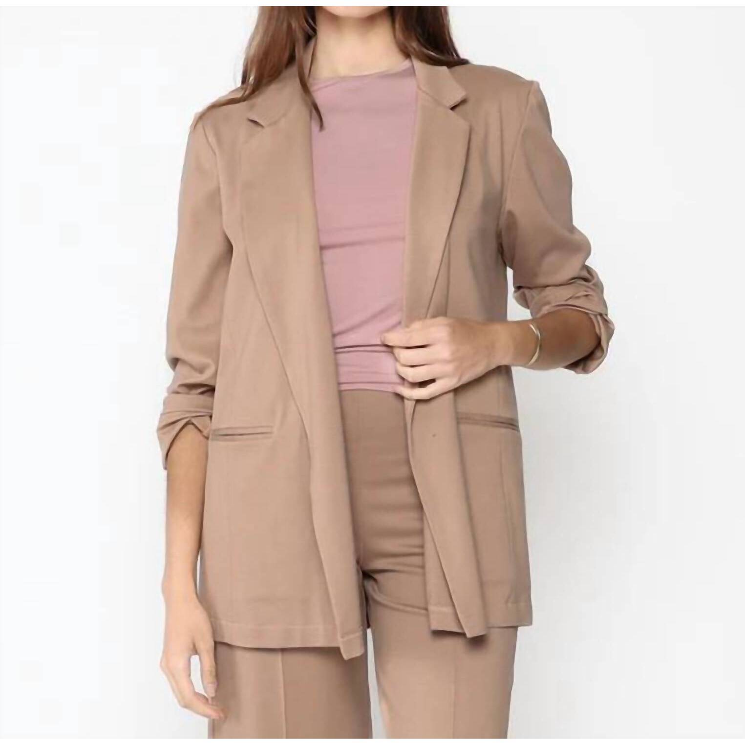 New Ripley Rader Ponte Knit Oversized Blazer In Khaki